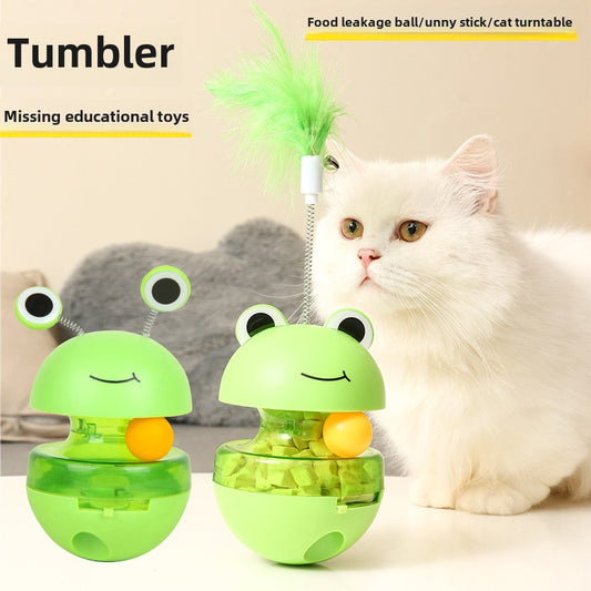 Pet Interactive Cat Toy Wobbly Feeder Ball