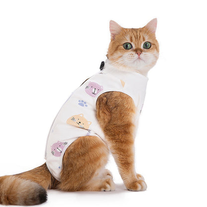Post Surgery Cat Recovery Suit for Female Cats Anti Lick Cone Alternative Soft Breathable Pet Surgical Suit Spay Neuter Recovery