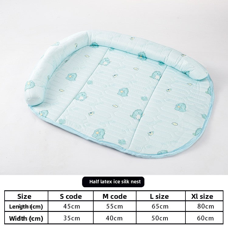 Ice Silk Dog Sleeping Mat Summer Cooling Pet Bed Cat Washable Ice Mat