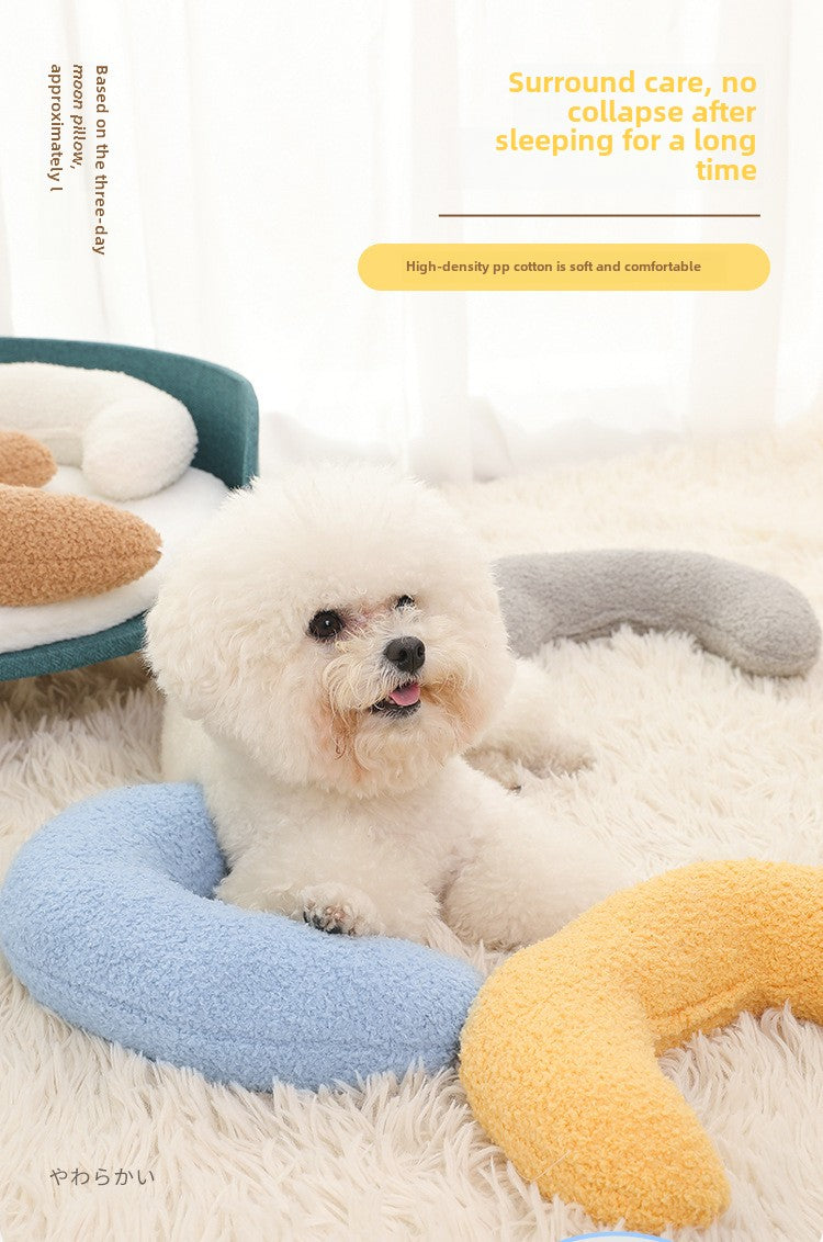 Pet Comfort U-shaped Pillow for Cats and Dogs