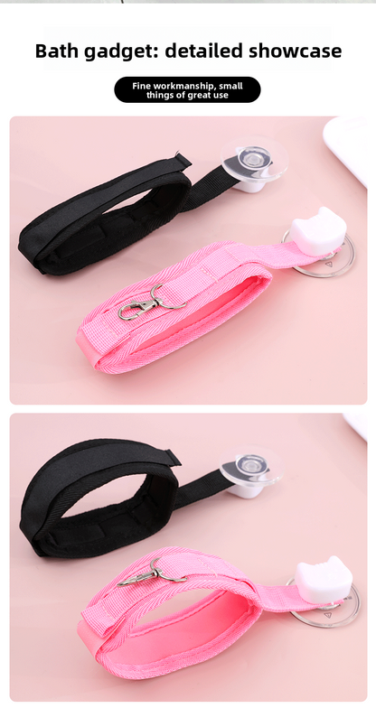 Professional Cat Bathing Restraint System Adjustable Grooming Strap with Strong Suction Cups Anti Movement Safe Cleaning Tool for Cats and Small Dogs