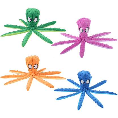 Soft Octopus Plush Toy for Dogs and Cats Durable Chew Resistant Pet Toy with Squeaker Interactive Playtime Fun for Puppies and Kittens