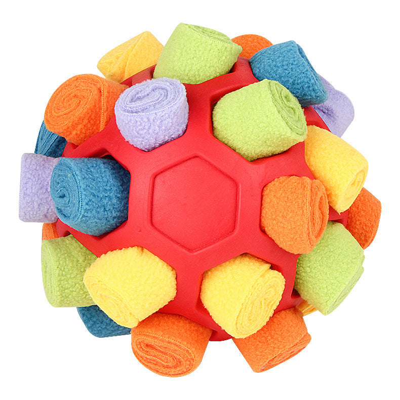 Pet Sniffing Mat Food Hiding Ball Dog Puzzle Durable Chew Cat Multi-functional Rubber Ball Hollow Ball Pop Ball Dog