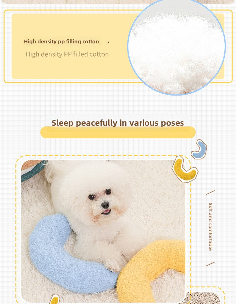 Pet Comfort U-shaped Pillow for Cats and Dogs