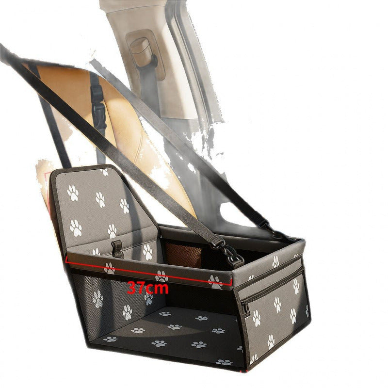 Premium Pet Car Seat Cushion Non-Slip Dog Car Hammock with Side Protection and Seat Belt Loop for Travel Safety