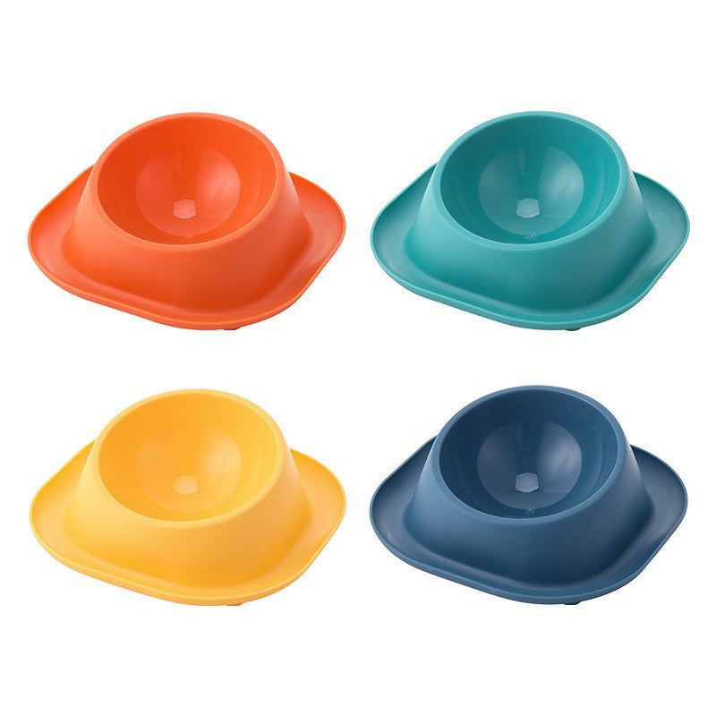 Dog Bowl Double Bowl Ceramic Dog Bowl Anti-Slip Anti-Tip Stainless Steel Pet Bowl Large Capacity Plastic Pet Food Bowl