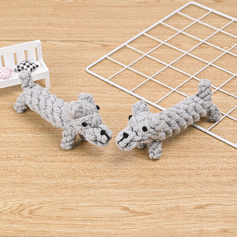 Durable Natural Cotton Rope Chew Toy for Puppies Small Breed Dogs Interactive Pet Toys for Teething and Dental Health