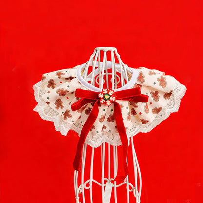 Christmas Special Pet Saliva Towel Scarf for Dogs Cats Festive Triangular Bib Decor