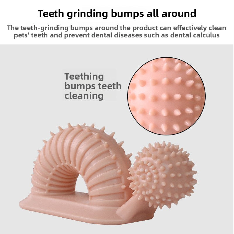 Interactive Dog Chew Toy for Teething Puppies Snail Shaped Food Dispensing Pet Supplies Long Lasting Dental Toothbrush Fun Mental Stimulation