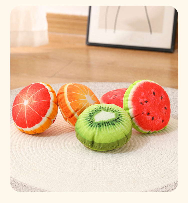 Pet Sound Paper Fruit Plush Toy Durable Chew Teeth Grinding Dog Toy Pet Supplies